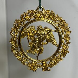 Rare Kirk Stieff Pewter Angel Wreath Ornament from Williamsburg